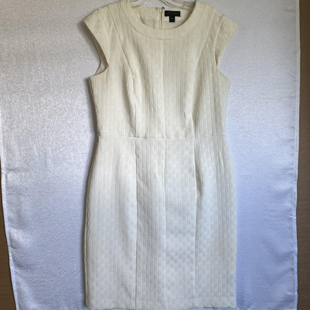 Worthington Dress Womens 10 Sheath Textured Cap Sleeve Elegant Career Work - Picture 2 of 4